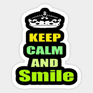 Keep kalm and smile motivation quote Sticker